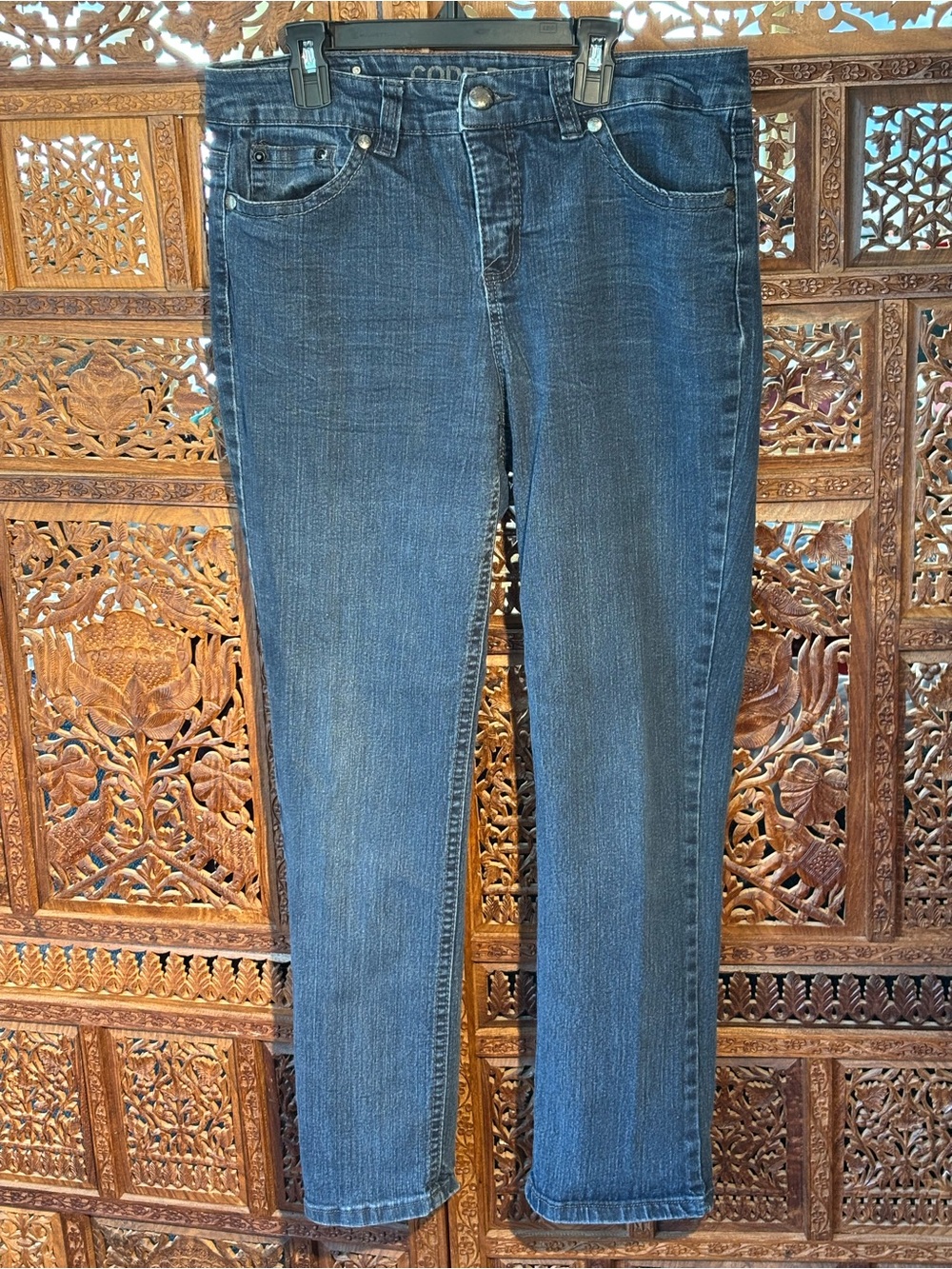 Code Bleu Women's Skinny Jeans in Dark Blue Wash